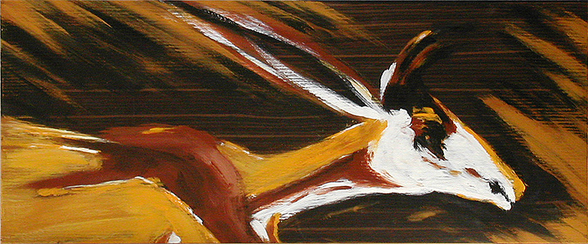 Peinture Afrique-Antilope-Illustration animalière - Dominique Evangelisti