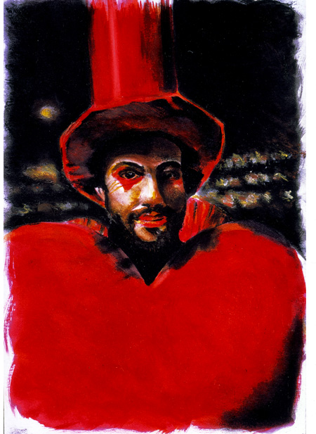 Illustrations-personnages - Carnaval de Venise - l'Homme au chapeau rouge