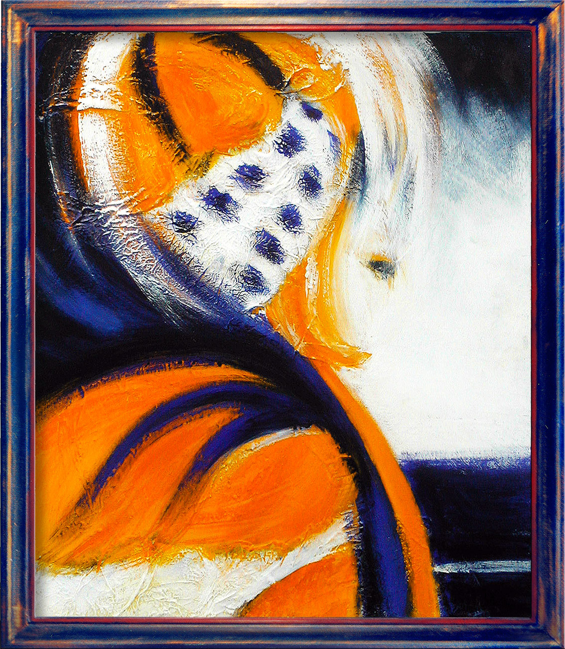 Masques de Venise - Or'Ange -Femme en orange - Dominique Evangelisti